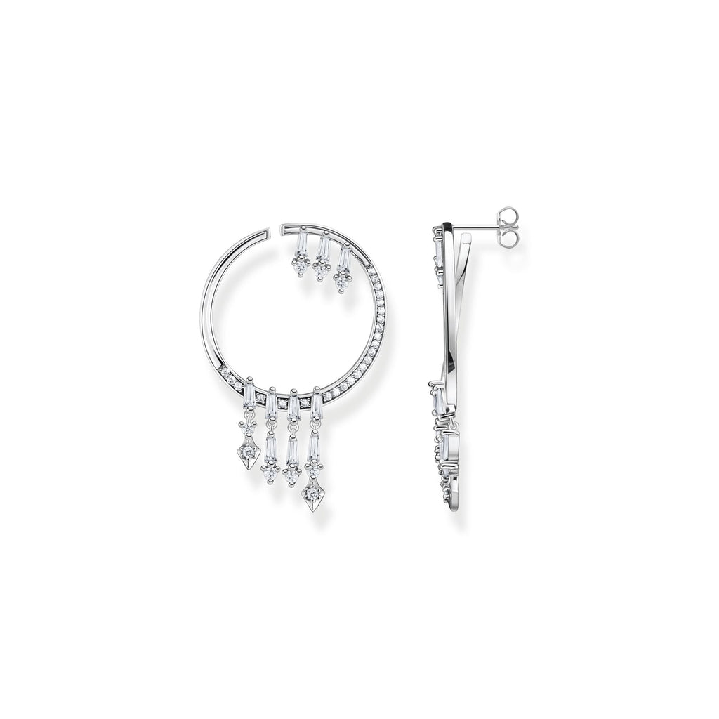 THOMAS SABO Hoop earrings with winter sun rays silver - Penelope Kate