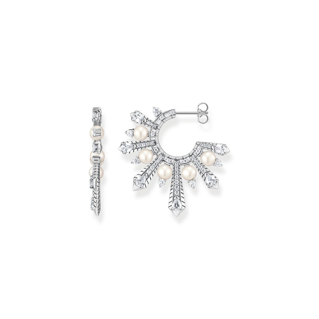 THOMAS SABO Hoop earrings with winter sun rays silver - Penelope Kate