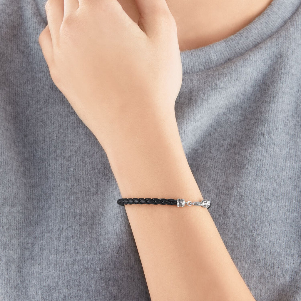 Thomas Sabo Leather Bracelet Black - Penelope Kate