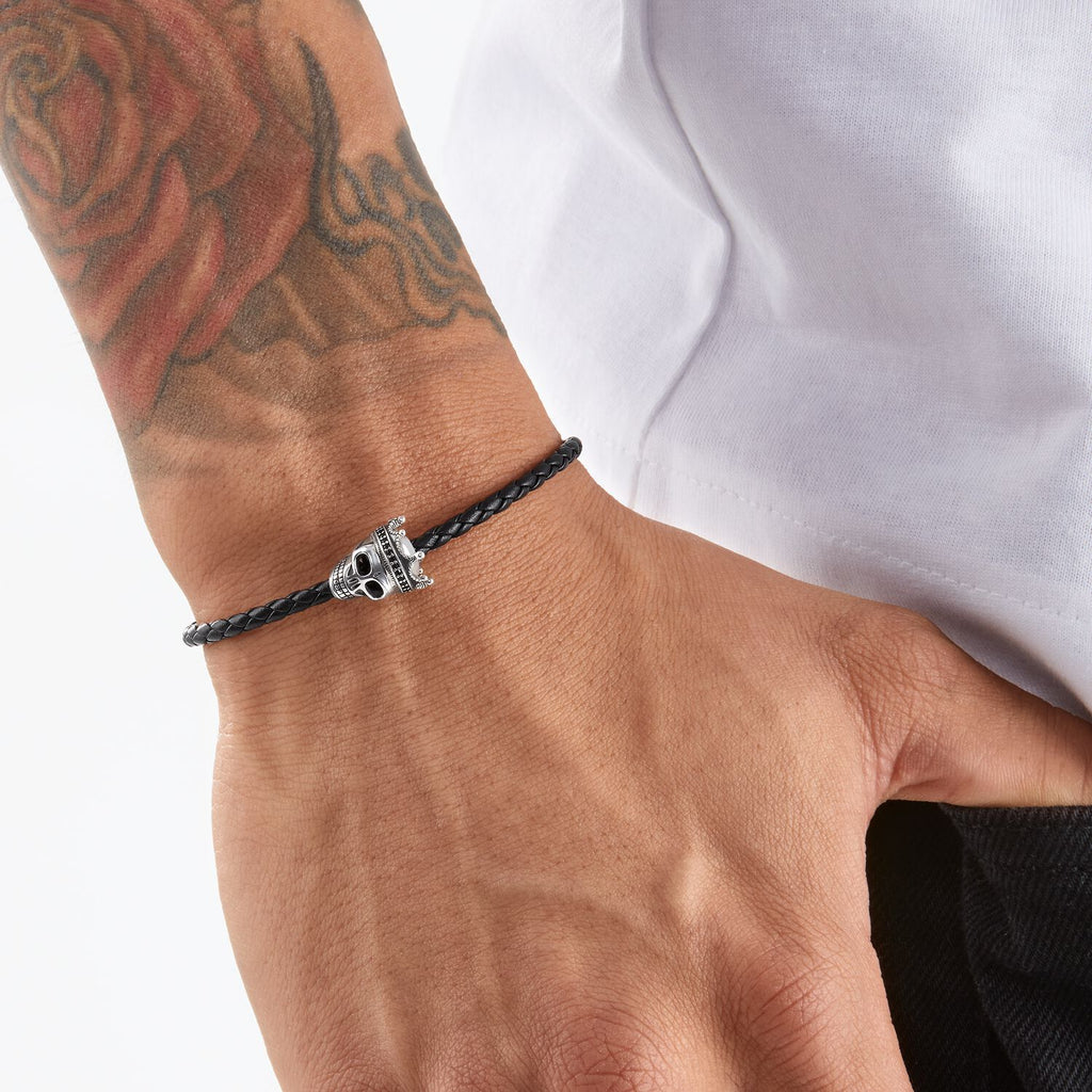 Thomas Sabo Leather Bracelet Skull - Penelope Kate