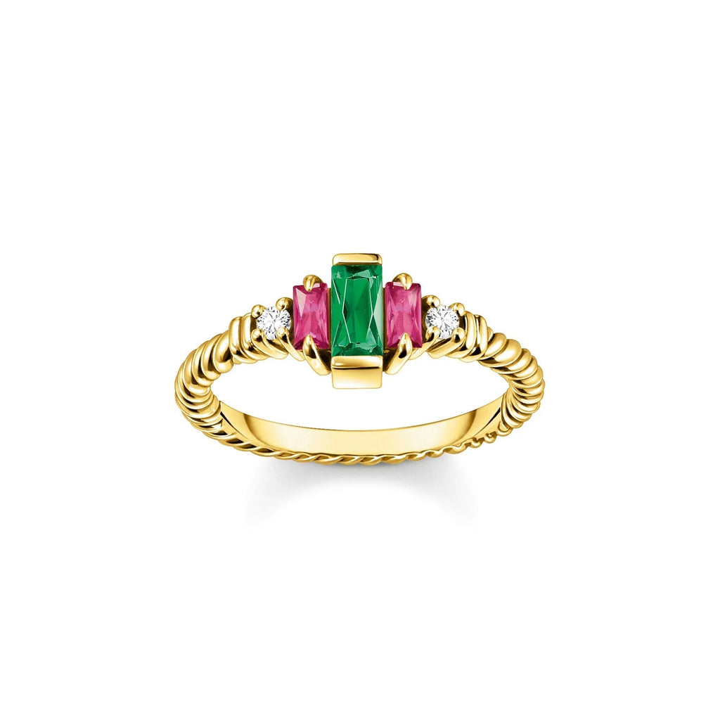 THOMAS SABO Mystic Gold And Green Cocktail Ring - Penelope Kate