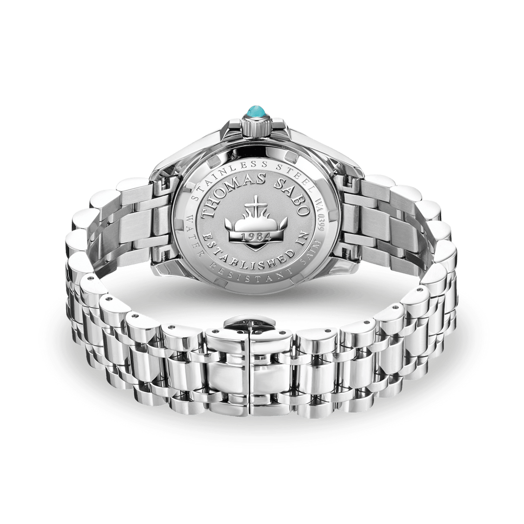 THOMAS SABO Mystic Island Watch with white stones and simulated turquoise silver - Penelope Kate