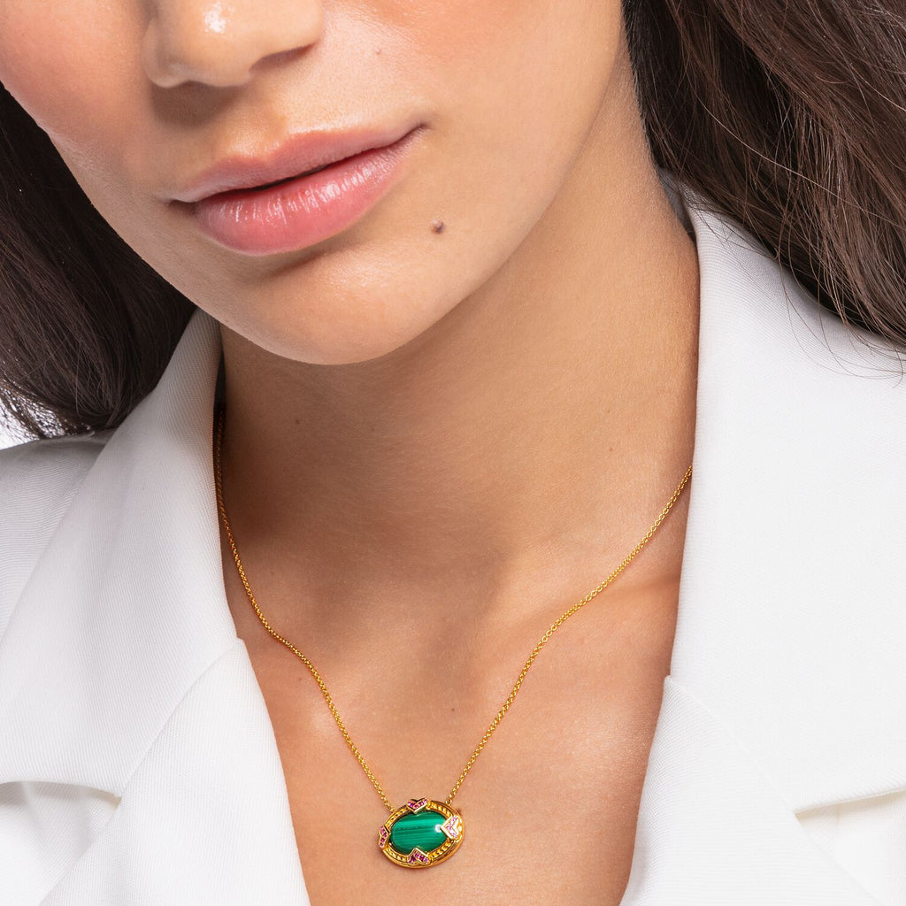 Thomas Sabo Necklace Green Stone - Penelope Kate