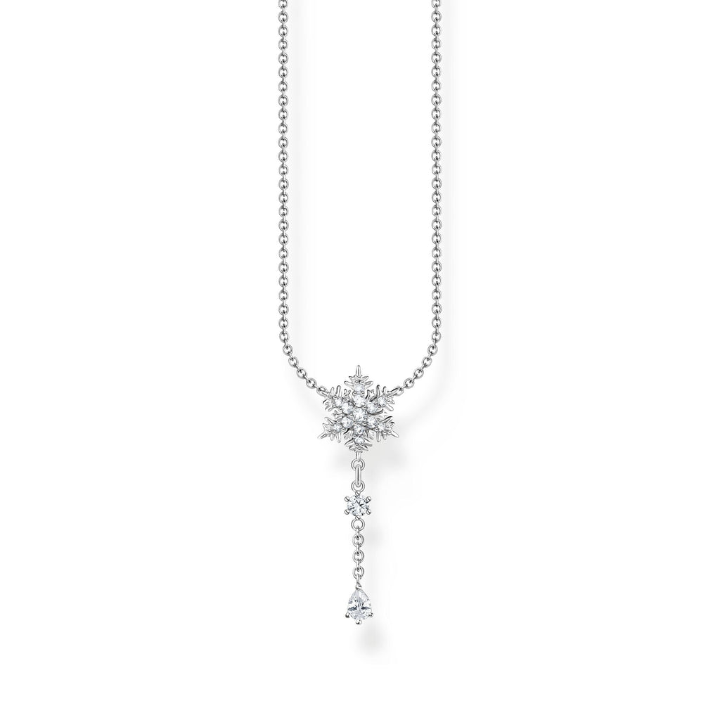 THOMAS SABO Necklace snowflake with white stones silver - Penelope Kate