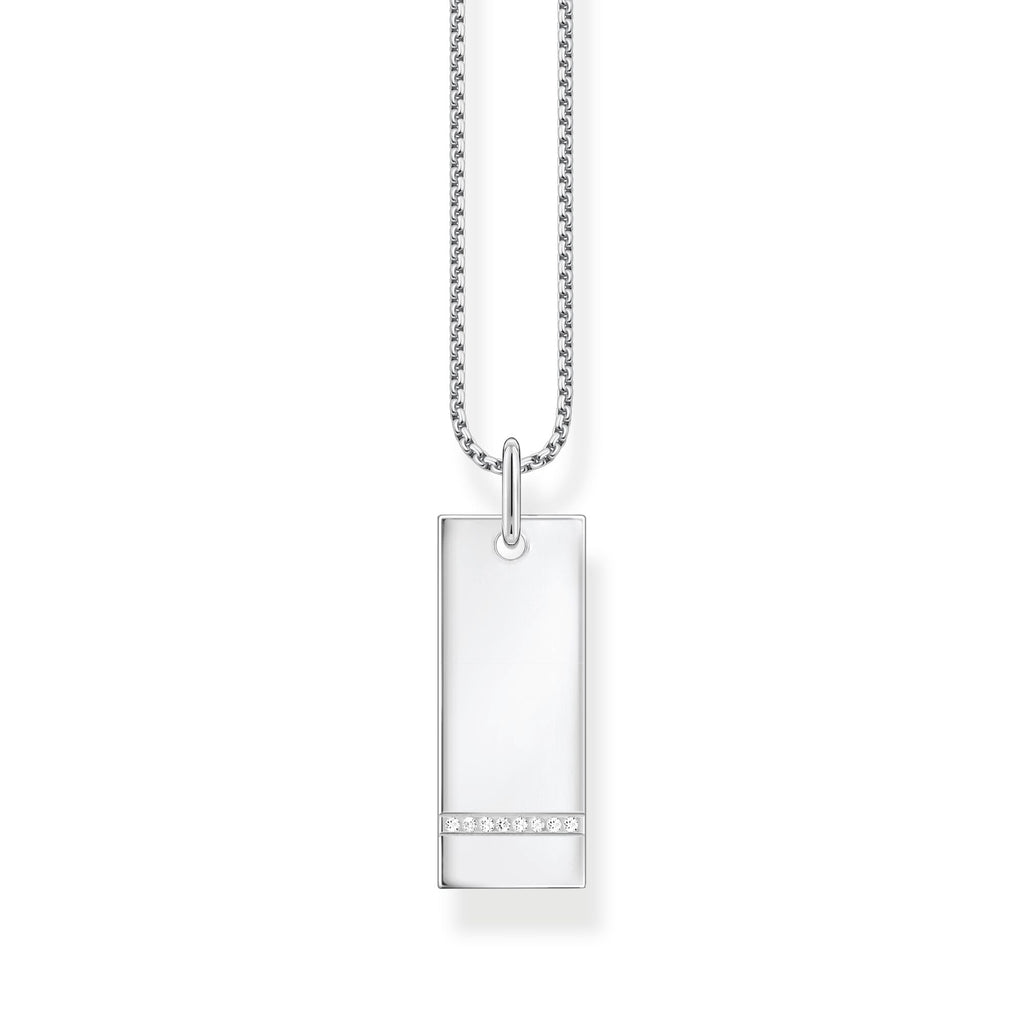 Thomas Sabo Necklace tag with white stones silver - Penelope Kate