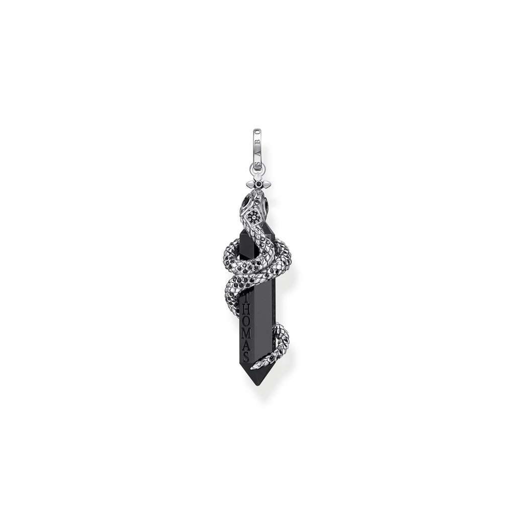 THOMAS SABO Pendant blackened onyx with snake - Penelope Kate