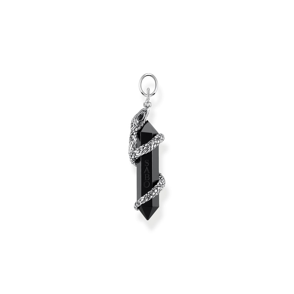 THOMAS SABO Pendant blackened onyx with snake - Penelope Kate