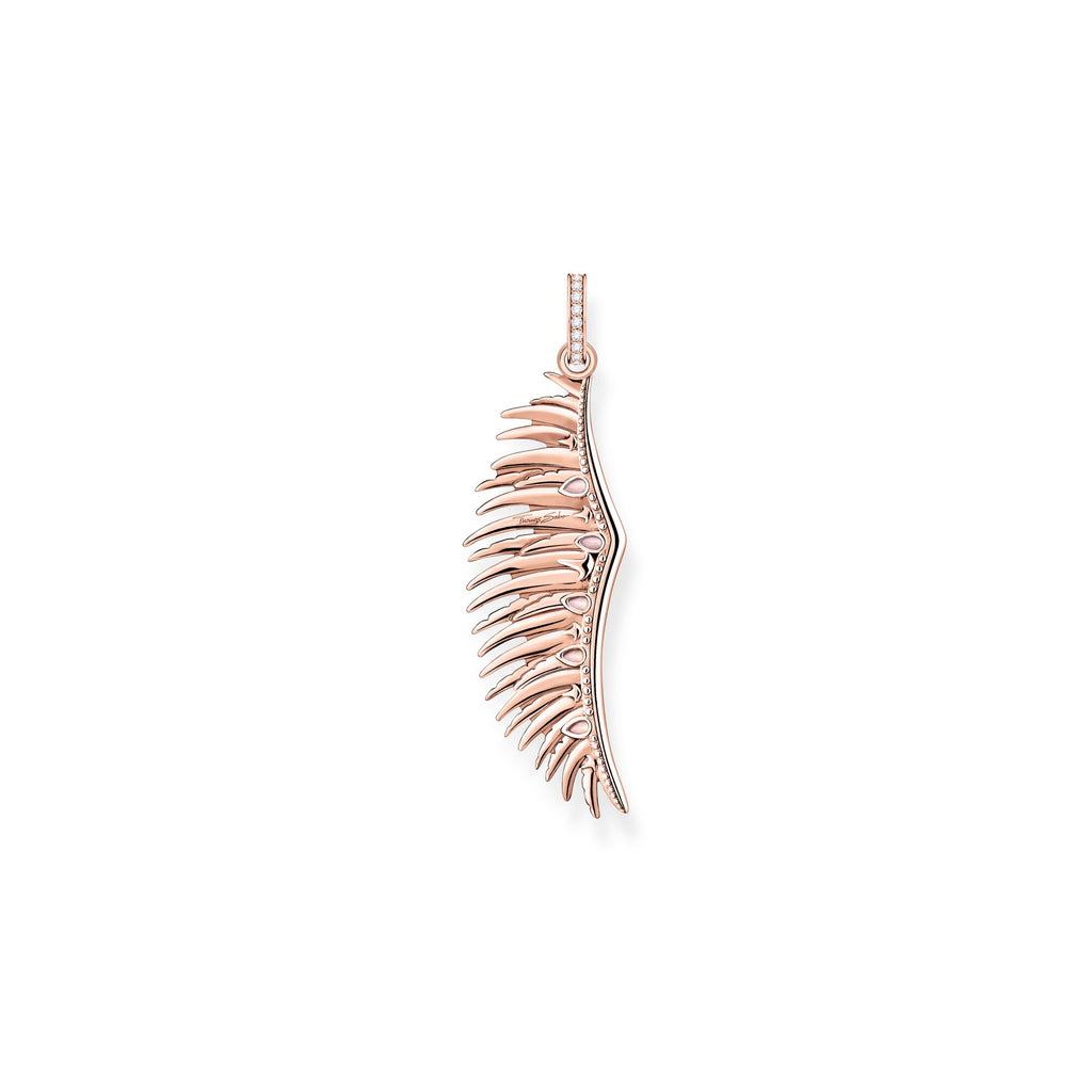 THOMAS SABO Pendant phoenix wing with pink stones rose gold - Penelope Kate