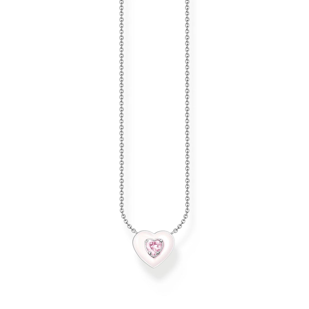 THOMAS SABO Pink Stone Heart Necklace - Penelope Kate