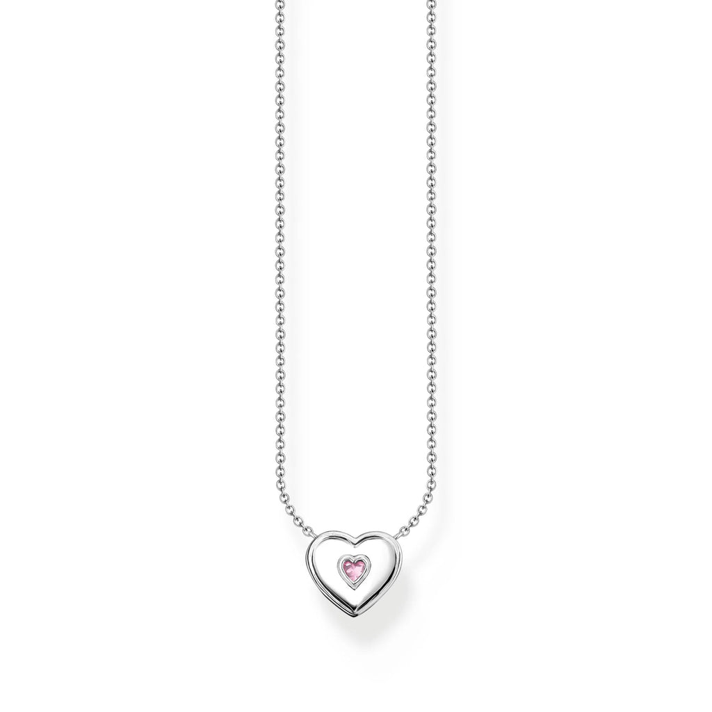 THOMAS SABO Pink Stone Heart Necklace - Penelope Kate