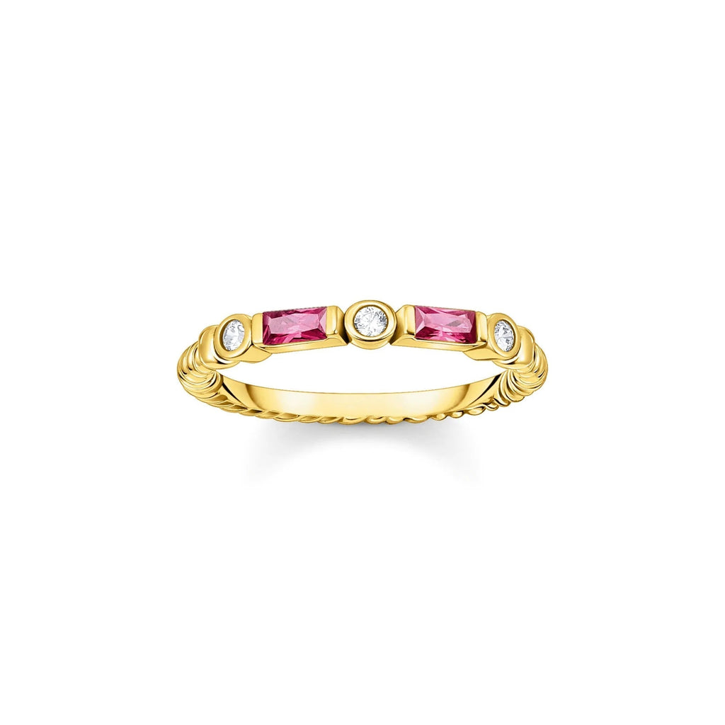 THOMAS SABO Red And Gold Band Ring - Penelope Kate