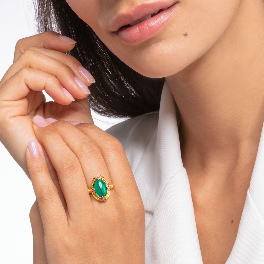 Thomas Sabo Ring Green Stone - Penelope Kate