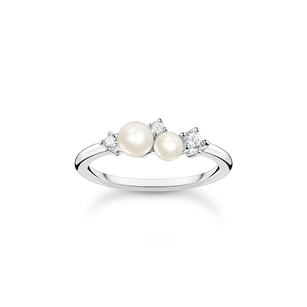 Thomas Sabo Ring pearls and white stones silver - Penelope Kate