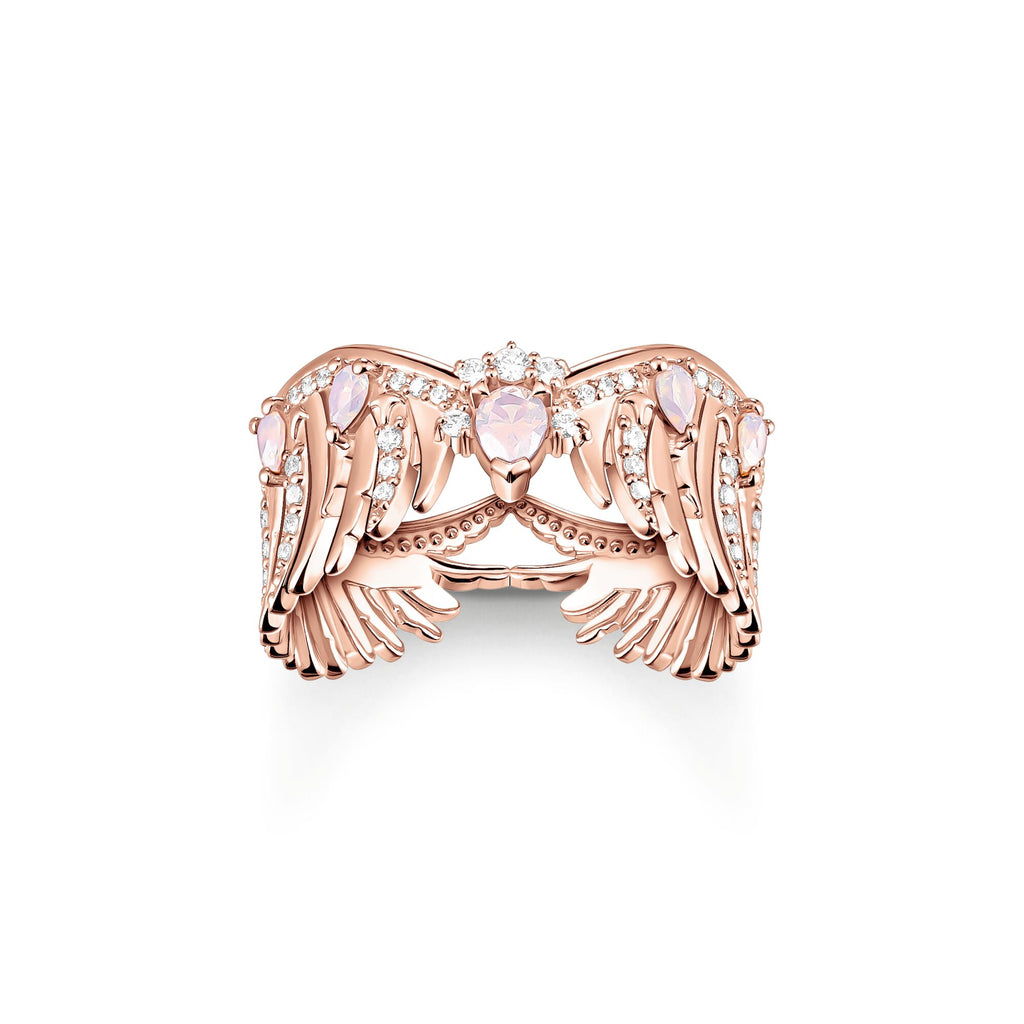 THOMAS SABO Ring phoenix wing with pink stones rose gold - Penelope Kate