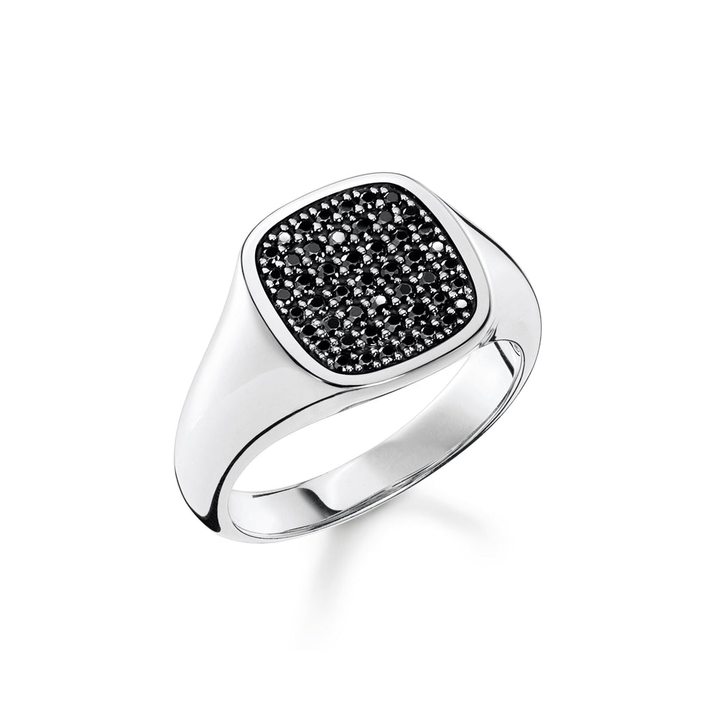 Thomas Sabo Ring with black stones silver - Penelope Kate