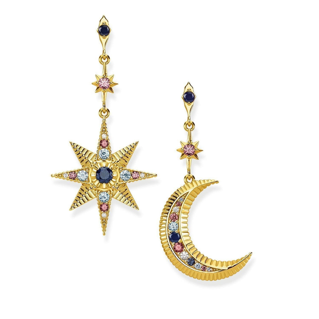 Thomas Sabo Royalty Star & Moon Earrings - Gold - Penelope Kate