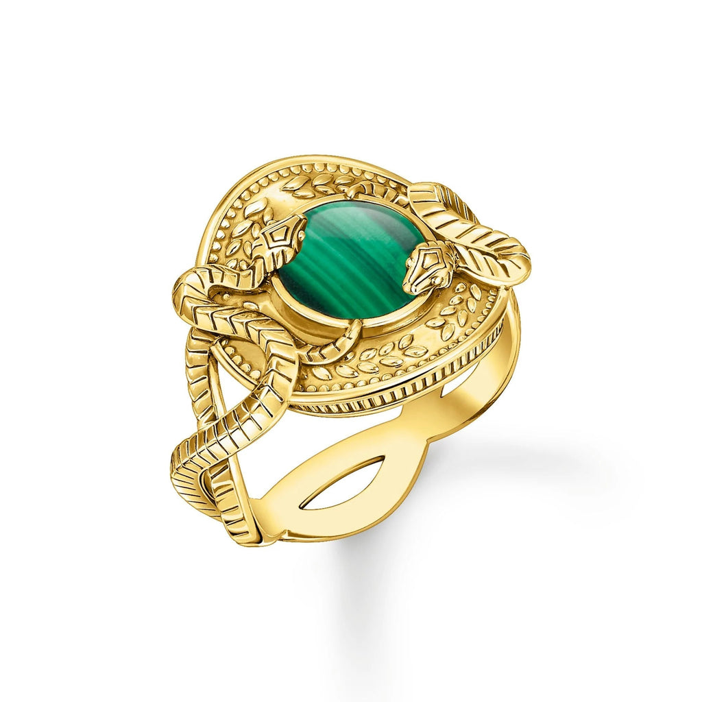 THOMAS SABO Serpent Green Gold Ring - Penelope Kate