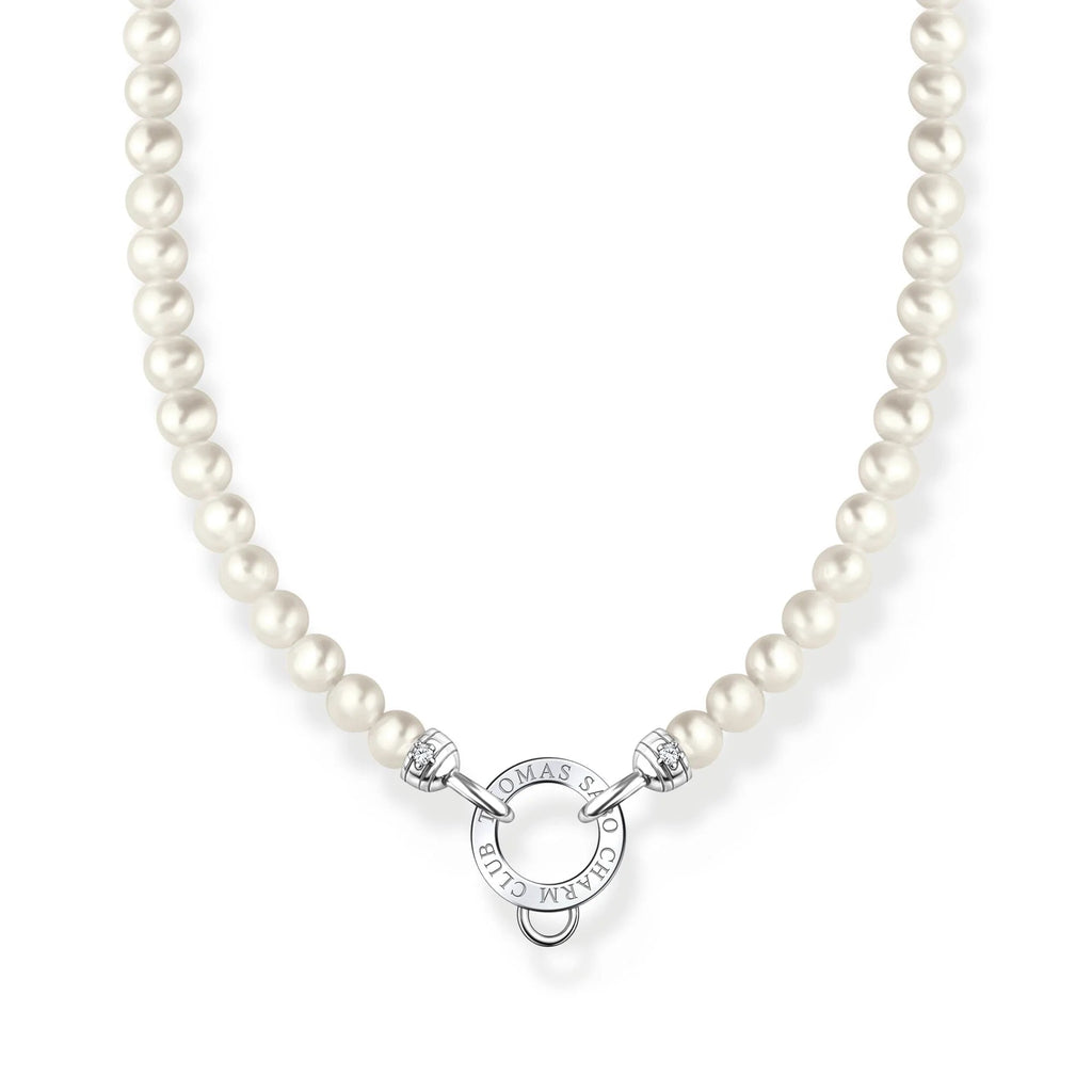 THOMAS SABO Silver Pearl Charm Necklace - Penelope Kate