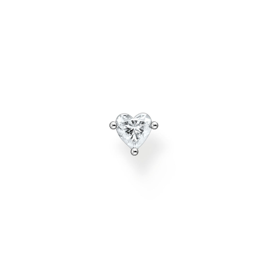 Thomas Sabo Single ear stud heart silver - Penelope Kate