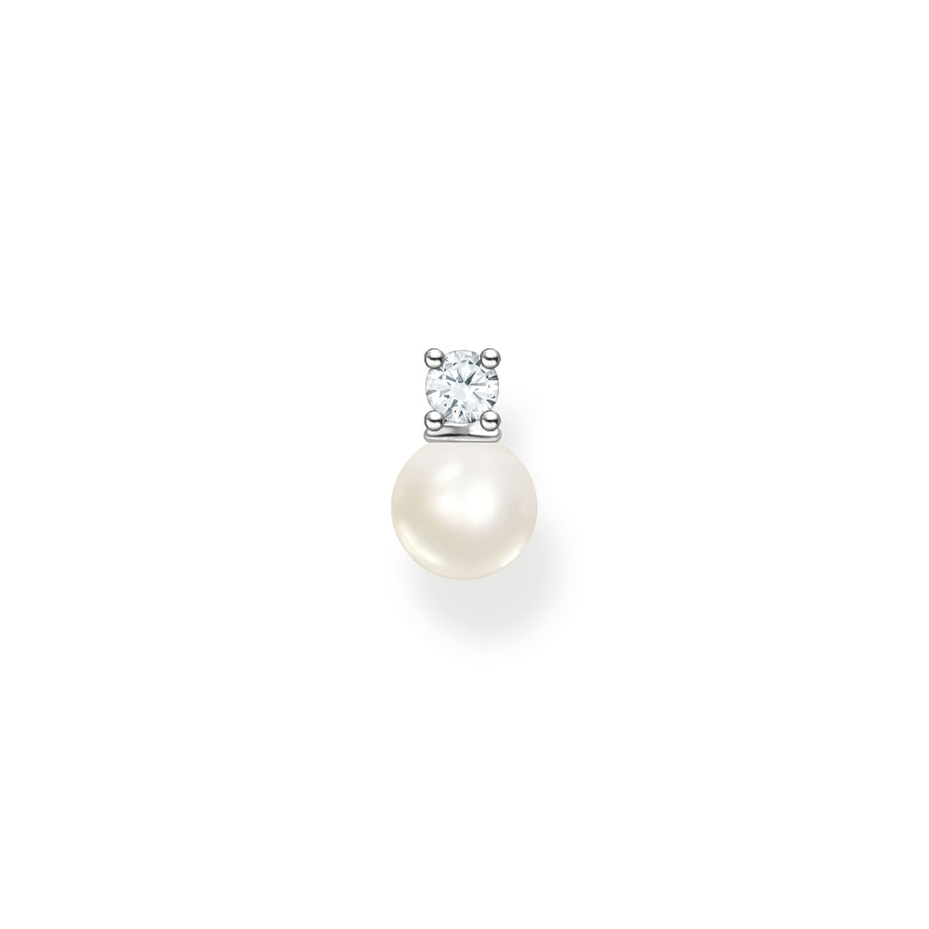 Thomas Sabo Single ear stud pearls and white stone silver - Penelope Kate