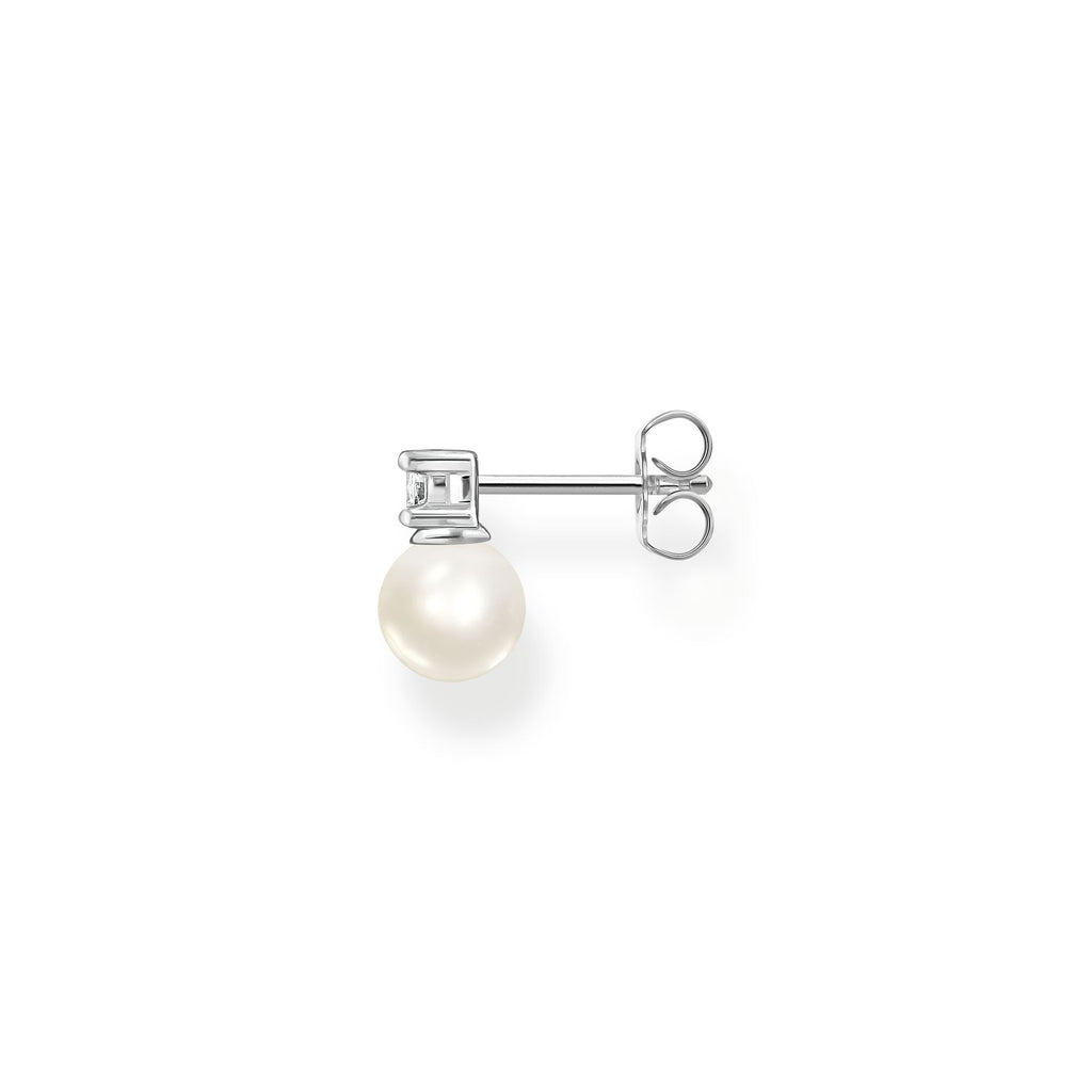 Thomas Sabo Single ear stud pearls and white stone silver - Penelope Kate