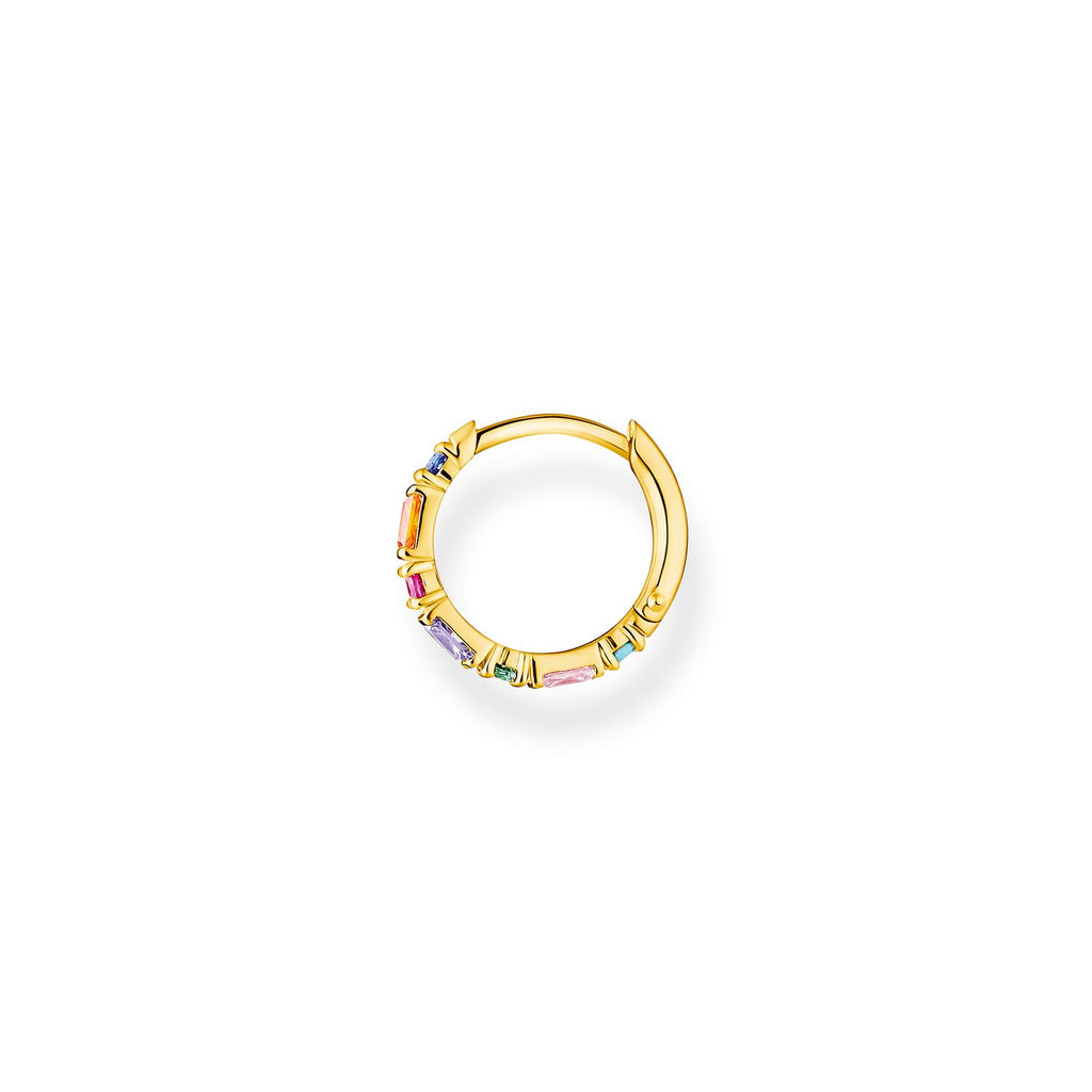 Thomas Sabo Single Hoop Earring Colourful Stones Gold - Penelope Kate