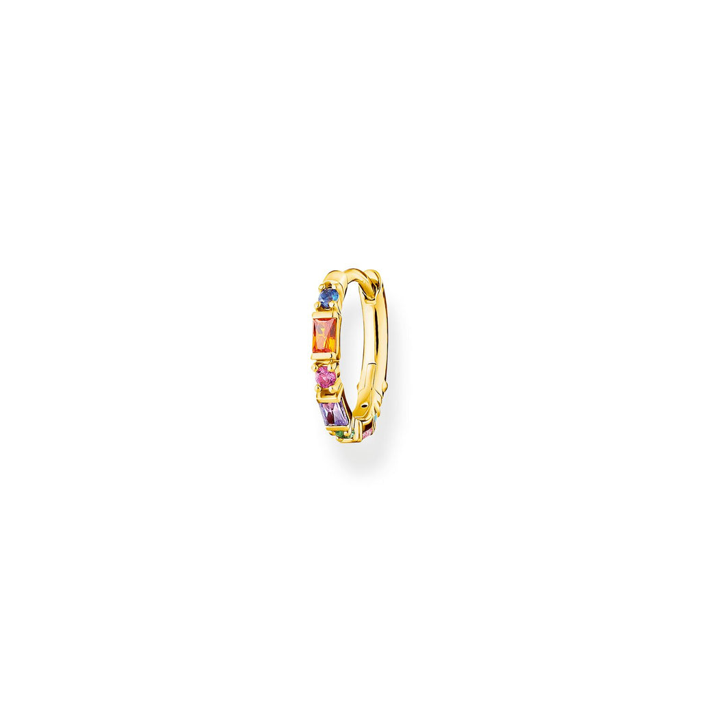 Thomas Sabo Single Hoop Earring Colourful Stones Gold - Penelope Kate