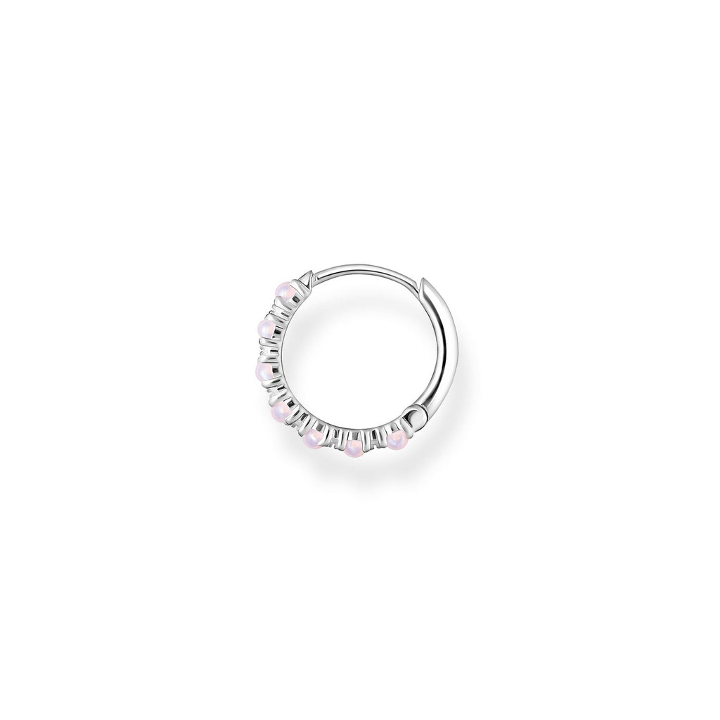 Thomas Sabo Single Hoop Earring Pink Stones Silver - Penelope Kate