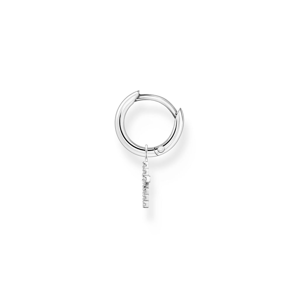 Thomas Sabo Single hoop earring with cross prendant silver - Penelope Kate