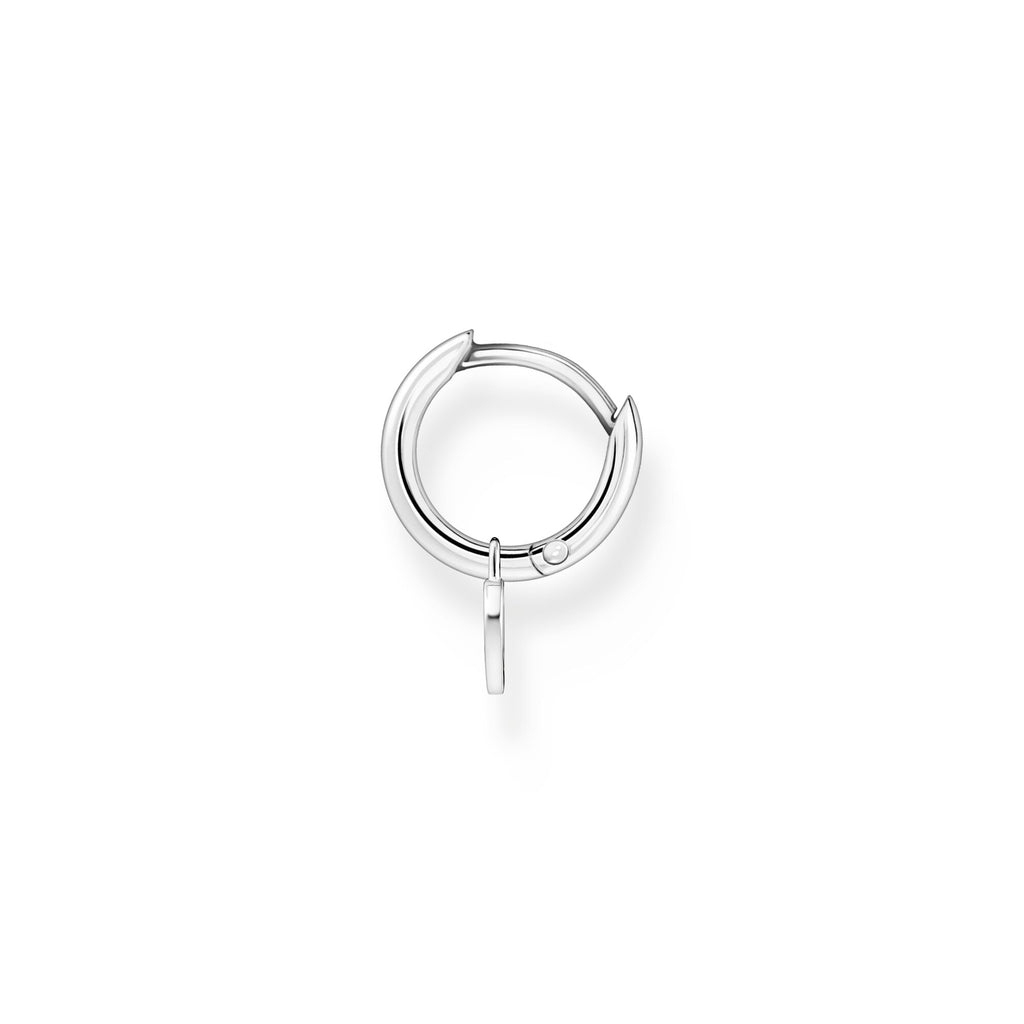 Thomas Sabo Single hoop earring with heart pendant silver - Penelope Kate