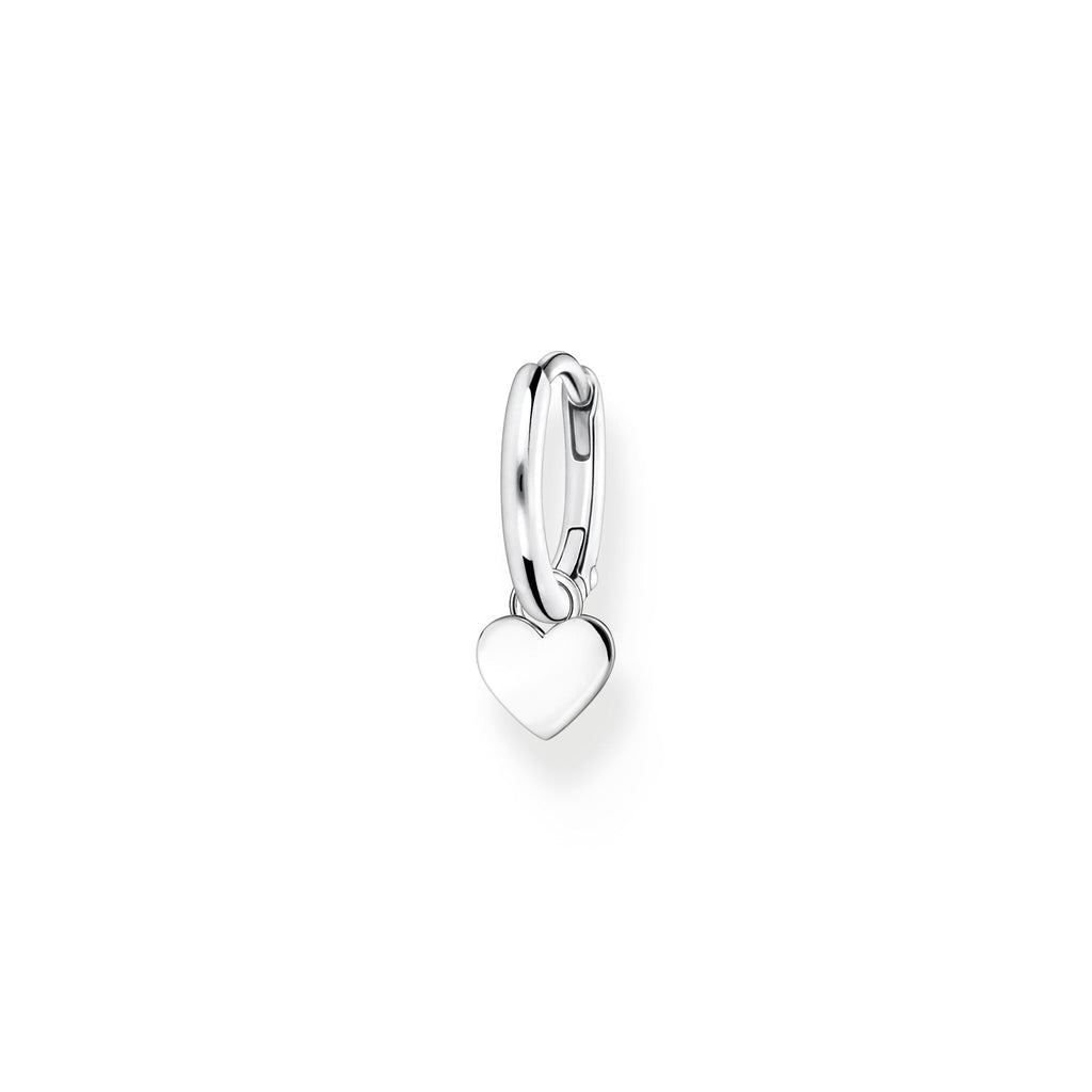 Thomas Sabo Single hoop earring with heart pendant silver - Penelope Kate