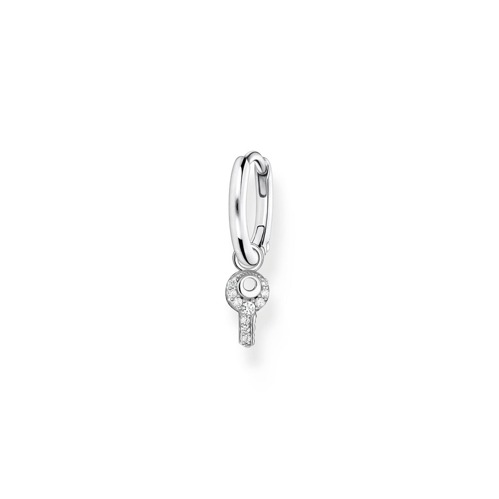 Thomas Sabo Single hoop earring with key pendant silver - Penelope Kate