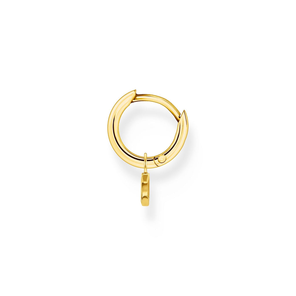 Thomas Sabo Single hoop earring with moon pendant gold - Penelope Kate