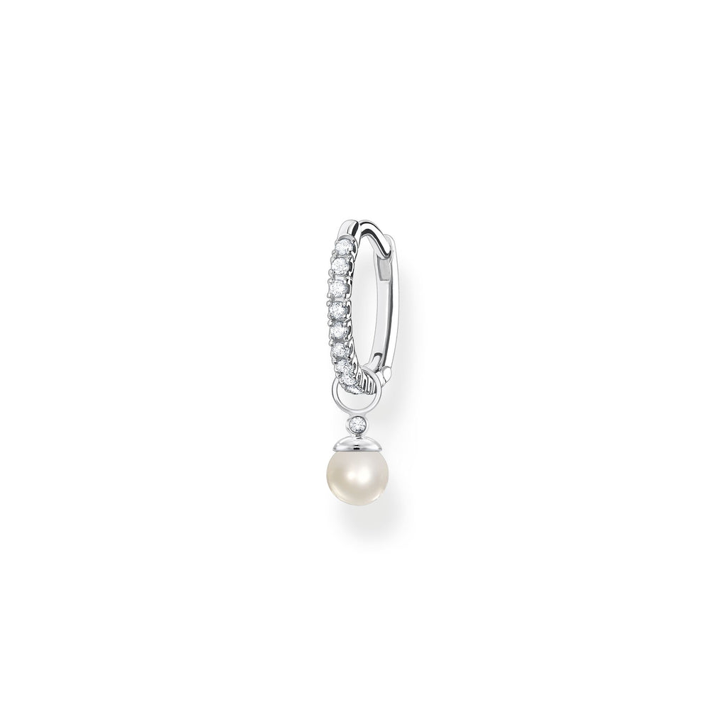Thomas Sabo Single hoop earring with pearl pendant silver - Penelope Kate