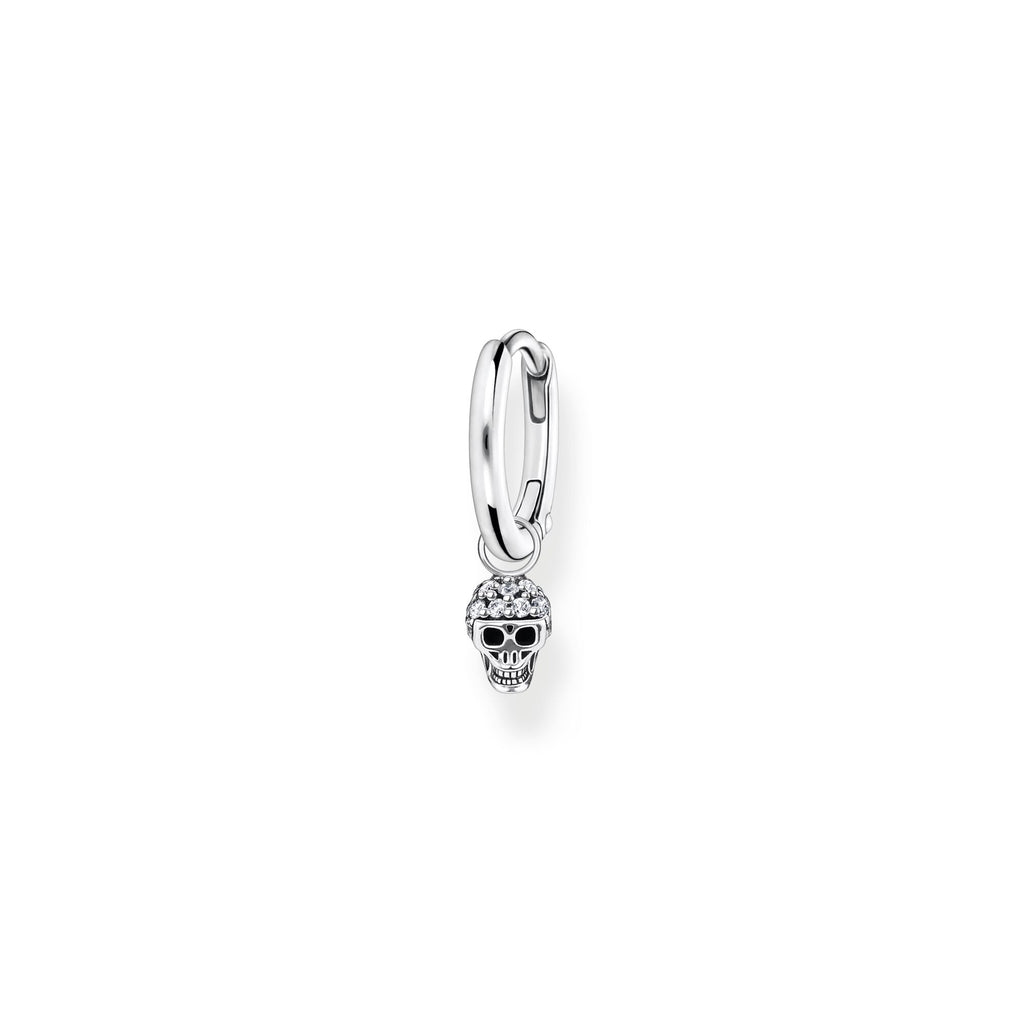 Thomas Sabo Single hoop earring with skull pendant silver - Penelope Kate