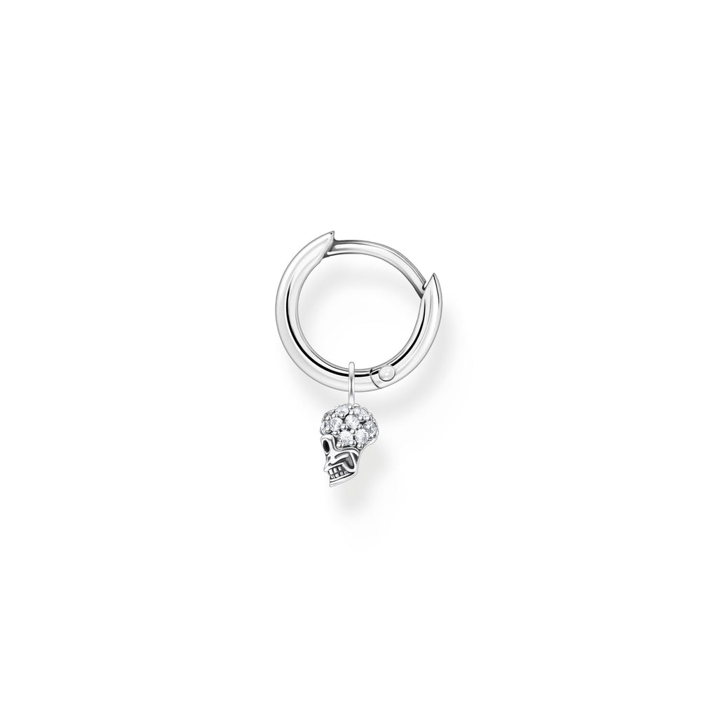 Thomas Sabo Single hoop earring with skull pendant silver - Penelope Kate