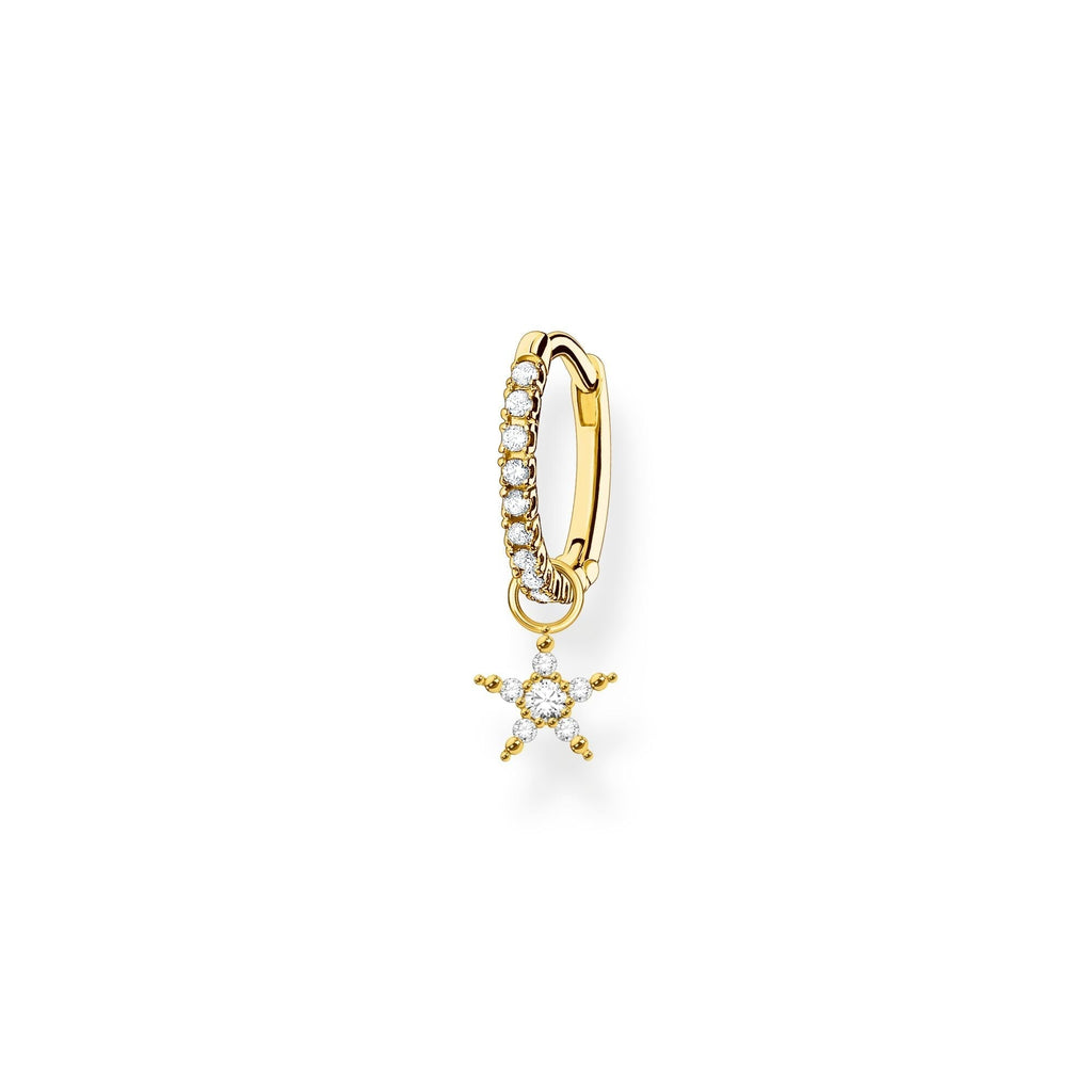 Thomas Sabo Single hoop earring with star pendant gold - Penelope Kate