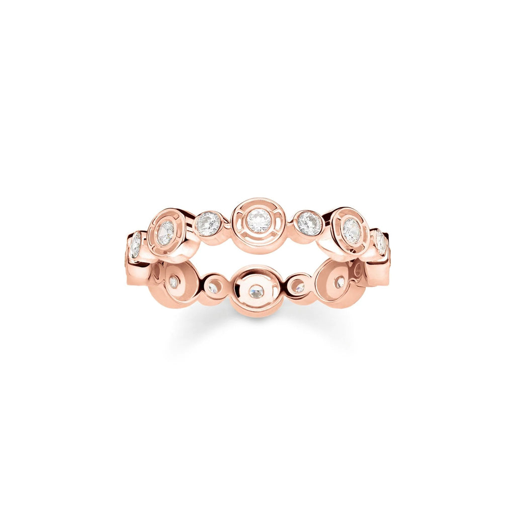 THOMAS SABO Sparkling Circles Rose Gold Circle Ring - Penelope Kate