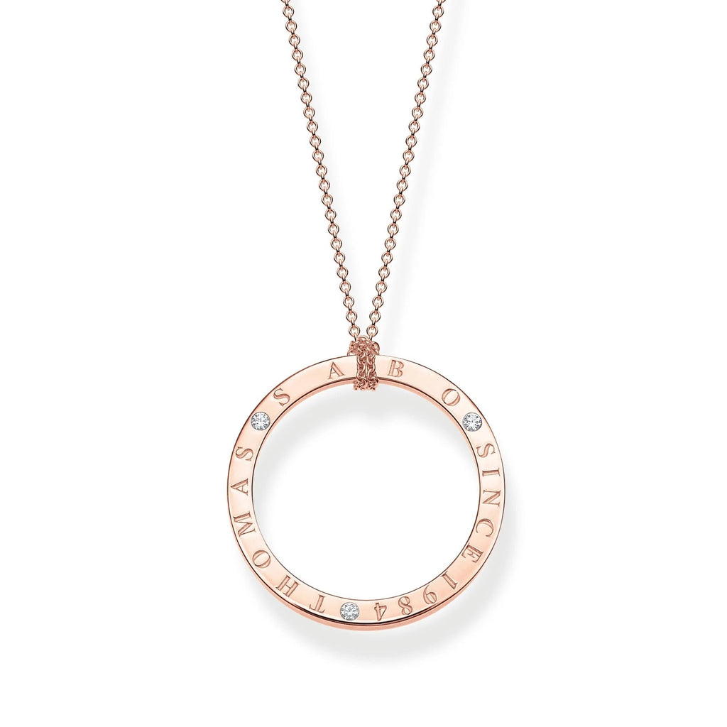 THOMAS SABO Sparkling Circles Rose Gold Necklace - Penelope Kate