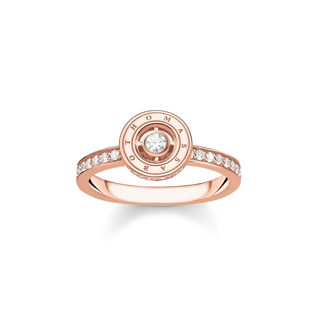 THOMAS SABO Sparkling Circles Round Rose Gold Ring - Penelope Kate