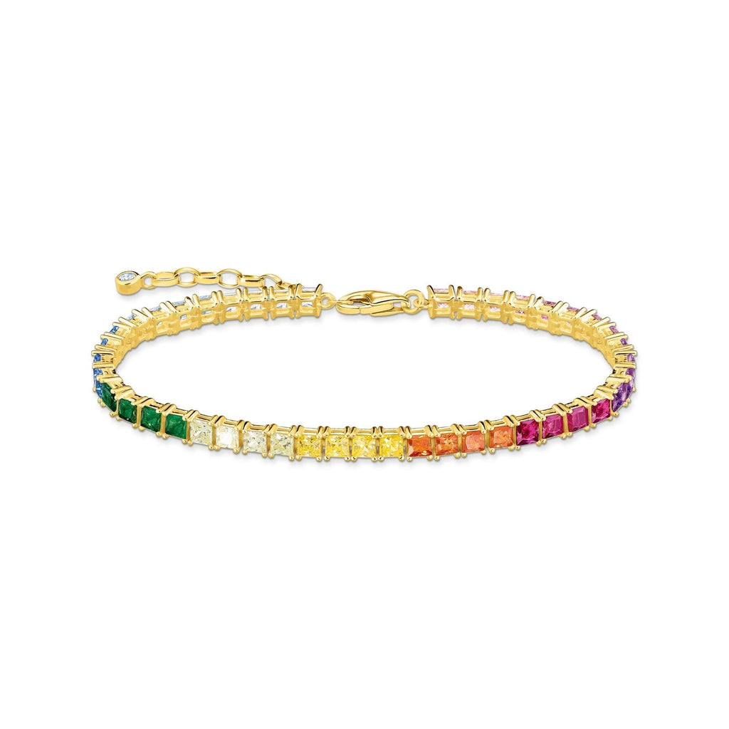 THOMAS SABO Tennis bracelet colourful stones gold - Penelope Kate