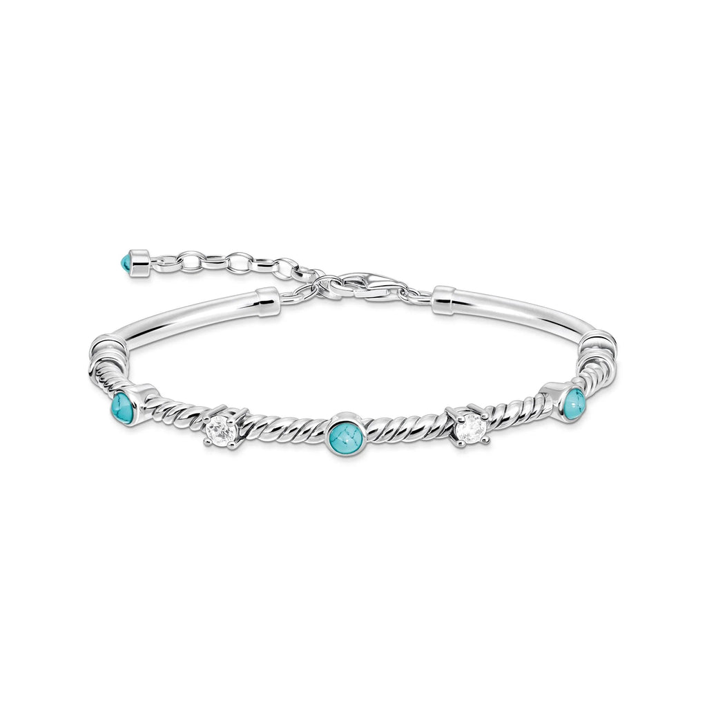 THOMAS SABO Turquoise Rope Bangle - Penelope Kate