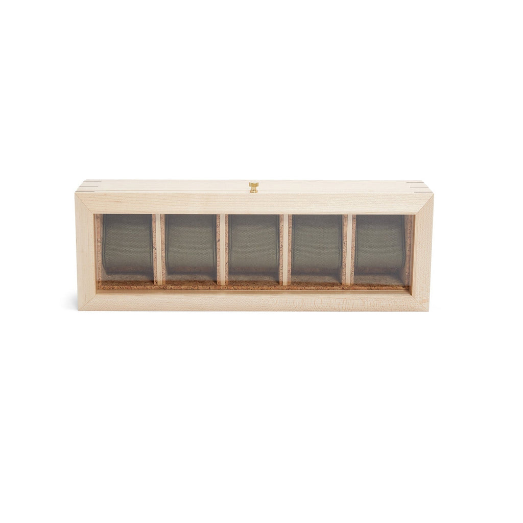 Wolf Analog Shift 5 Piece Watch Box Wood - Penelope Kate