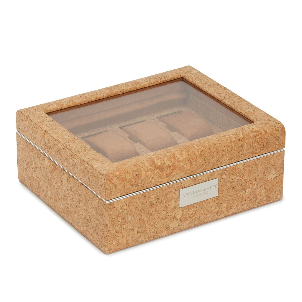 Wolf Analog Shift 8 Piece Watch Box Cork - Penelope Kate