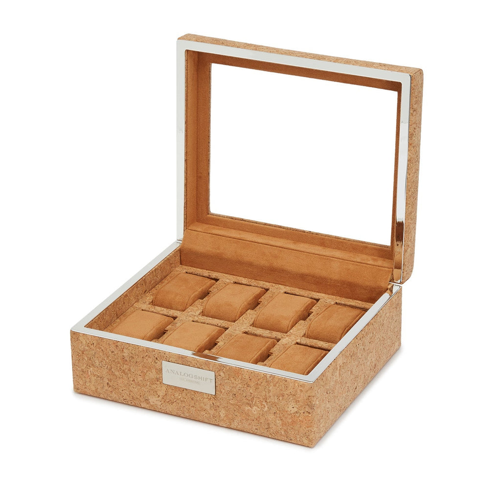 Wolf Analog Shift 8 Piece Watch Box Cork - Penelope Kate