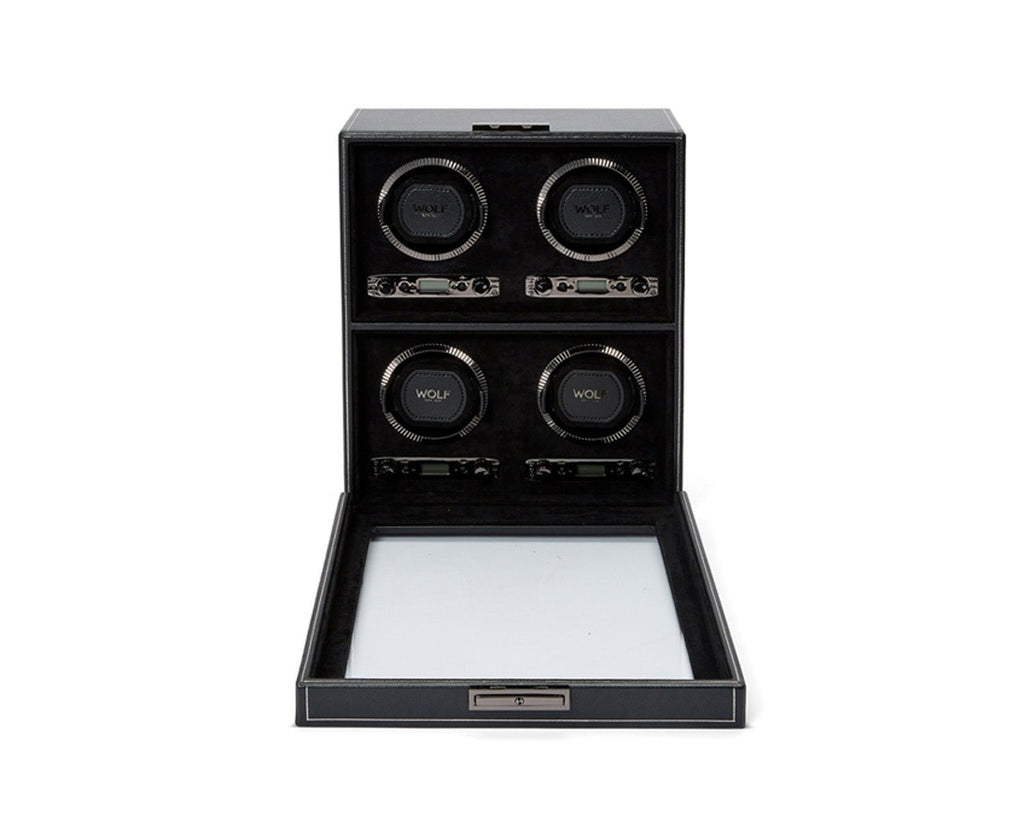 Wolf British Racing 4 Piece Watch Winder Black - Penelope Kate