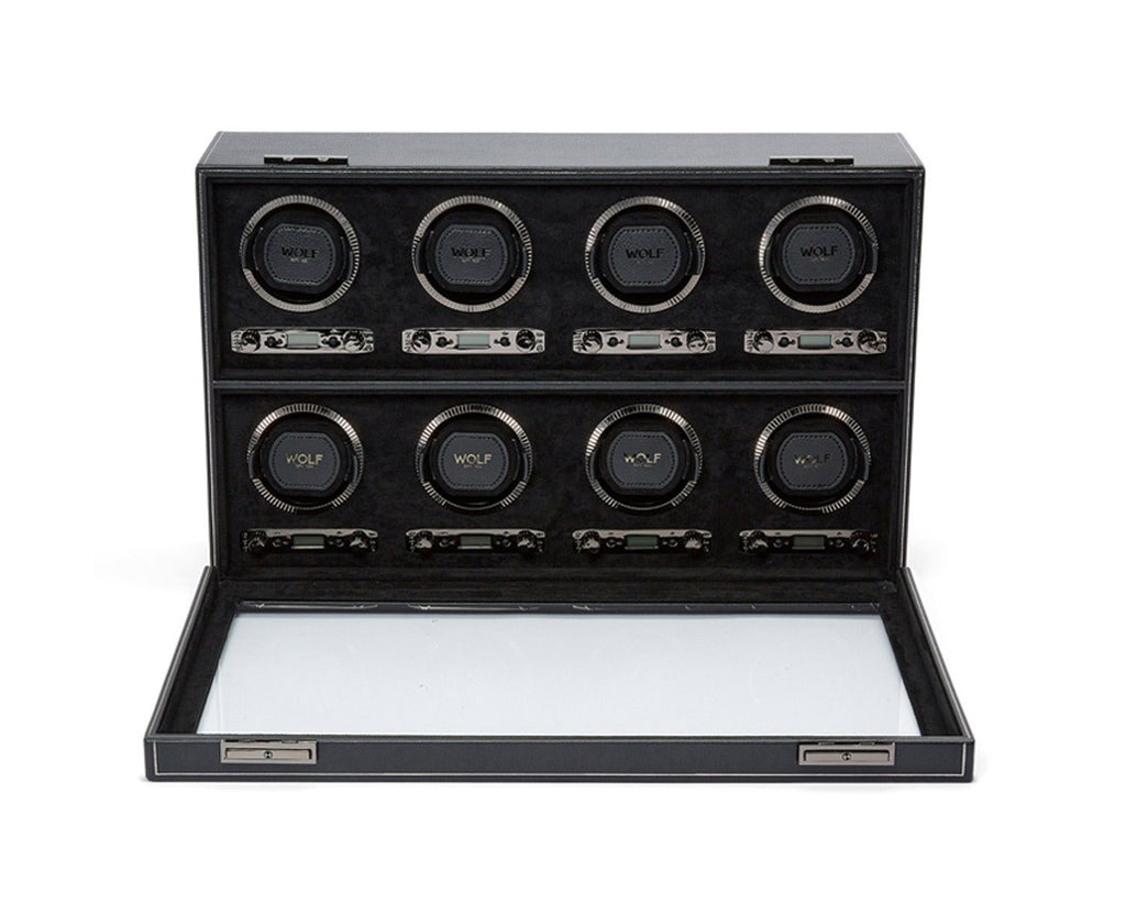 Wolf British Racing 8 Piece Watch Winder Black - Penelope Kate