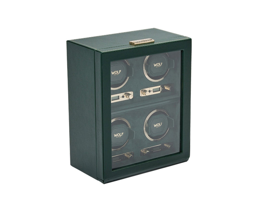 Wolf British Racing Green 4 Piece Watch Winder - Penelope Kate