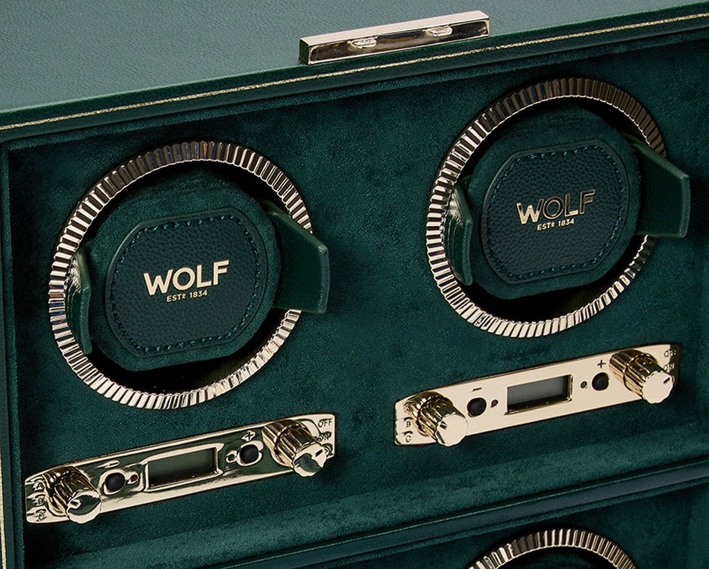 Wolf British Racing Green 4 Piece Watch Winder - Penelope Kate