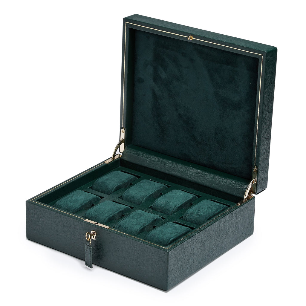 Wolf British Racing Green 8 Pc Watch Box - Penelope Kate